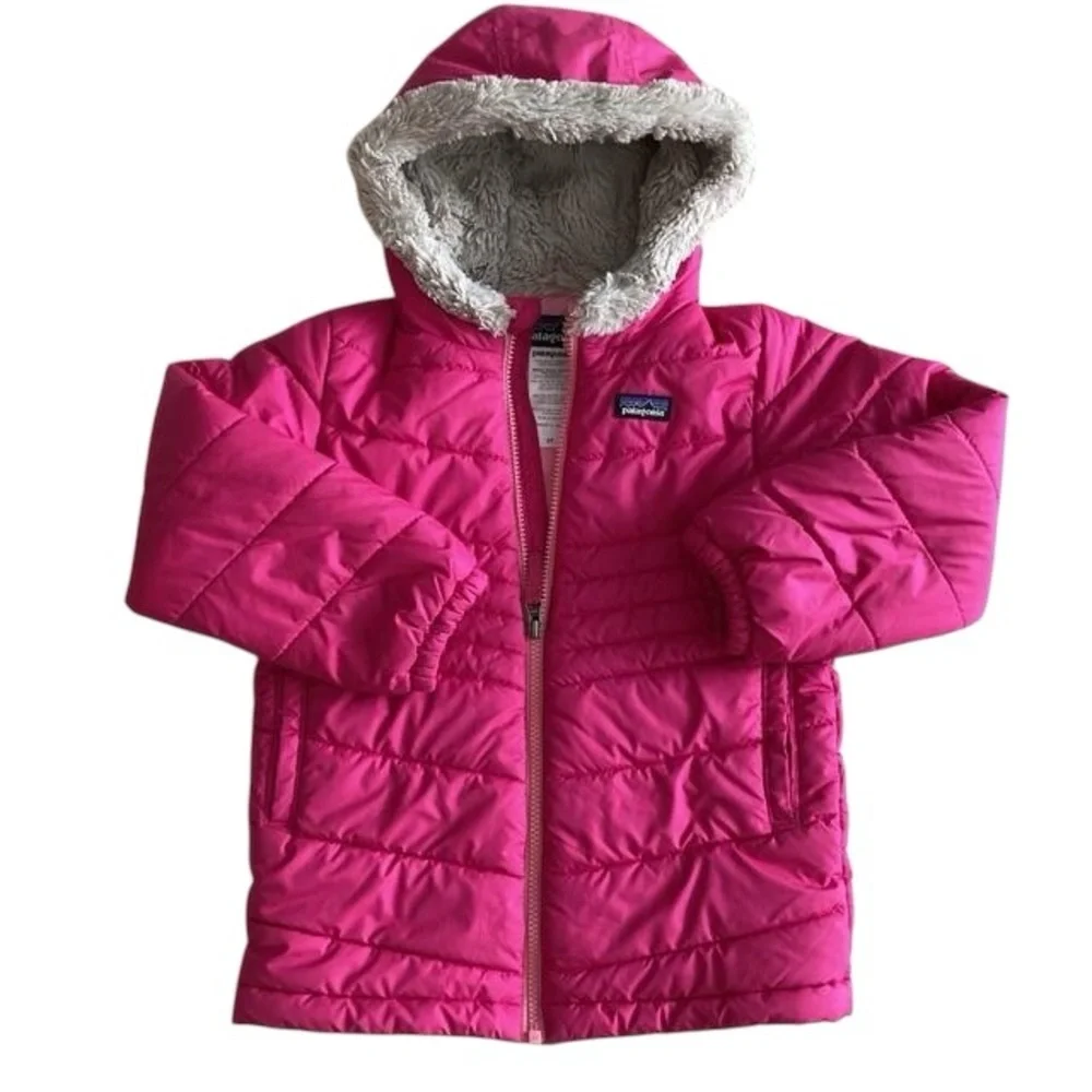 Patagonia Baby Newborn Fleece Hooded Wintry Snow Puffer Coat Zip Up Jacket